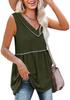 Ropa de mujer transfronteriza 2022 Amazon Europa y América verano nueva estación independiente sin mangas color sólido cuello en V chaleco superior