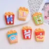 Delicioso Pipoca Brinquedo de Comida Desenho Animado DIY Acessórios de Joia Furo Fivela de Sapato Pacote de Material Cola de Creme Resina Pequenos Acessórios