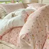 Nueva cama de algodón de clase A para madres e hijos de 120 grados, juego de cuatro piezas para el hogar, juego de tres piezas para dormitorio de estudiantes con diseño floral, venta al por mayor