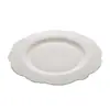 Conjunto 6 Pratos de Sobremesa Porcelana Maldivas com Acabamento Prata 21cm - Wolff