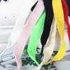 Cordones Planos Kurokin de Color Sólido de una Sola Capa de Poliéster-Algodón de 1.5 cm de Ancho Adecuados para Zapatos Deportivos, Tenis, Cordones para Cintura de Bricolaje