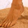 Tornozeleira Europeia e Americana de Pérola Imitada, Concha, Estrela do Mar para Mulheres, Tornozeleira Boêmia, Tornozeleira Tudo-Em-Um, Acessórios para Férias na Praia