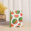 Bolsa de regalo linda serie de sandía de dibujos animados bolsa de papel Kraft portátil al por mayor de fábrica se puede formular