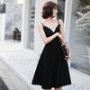 Vestido preto pequeno de noite pode ser usado em momentos comuns para mulheres simples e generoso temperamento de socialite de banquete francês tomara que caia aniversário curto