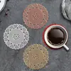 Coaster de PVC em formato de coração, best-seller transfronteiriço, luxo leve, oco, com estampagem a quente, coaster de café, à prova d'água, antiderrapante, resistente a altas temperaturas, estilo nórdico