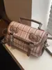 Bolsa de Cuadros Súper Popular de Comercio Exterior para Mujer 2025 Nueva Bolso Cruzado Versátil Casual Bolso de Mano de Moda y Exquisito Bolso Cuadrado Pequeño