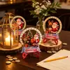 Adorno de cuenta regresiva de 25 días para Navidad, calendario de reloj giratorio, decoración de mesa de madera, decoración de escritorio navideña de dibujos animados