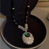 Elegante y Lujosa Cadena Larga para Suéter con Colgante para Mujer, Accesorio de Ropa con Colgante Sencillo, Joyería de Aleación con Diseño de Cielo Estrellado