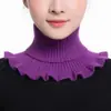 Estilo Novo Outono e Inverno Cachecol Feminino Gola Falsa Protetor de Pescoço para Calor e Proteção contra Frio Gola de Suéter Gola Alta de Tricô Versátil para Mulheres