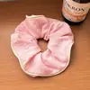 Scrunchie de Algodão e Linho Color Block Versátil Cor Sólida Estilo Coreano Ins Acessório de Cabelo Doce para Coque de Cabelo para Mulheres