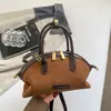 Bolso de Mano Retro de Color Sólido Estilo Coreano de Nicho El Más Nuevo 2026 Moda Melamina Bolso Tipo Concha Elegante Bolso de Hombro Único Cruzado