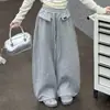 Pantalones Curvos de Globo Dulces y Geniales para Niñas 2026 Estilo Nuevo de Otoño Pantalones Anchos para Niños Medianos y Grandes Pantalones de Chándal Casuales Pantalones Deportivos para Niños