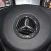 Adecuado para 14-20 Mercedes-Benz W205 Glc Interior de Coche Modificado Volante de Fibra de Carbono Logo Pegatina Decorativa