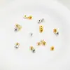 Cierre de Posicionamiento Versión Estrecha Chapado en Oro de 14K Color 18K Botón de Presión Conserva Color Pulsera DIY Collar Clip de Extremo Hebilla Delgada Accesorios