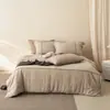 Conjunto de cama de alta qualidade 100% algodão com quatro peças, incluindo lençol e capa de edredom, estilo vintage francês, toque luxuoso, para quarto principal, adequado para todas as estações