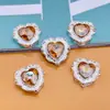 Aleación circonita multicolor corazón de melocotón cuentas multipaso DIY accesorios para joyería con cuentas collar cadena para teléfono móvil materiales para ropa