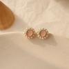 Pendientes de diamantes de imitación de verano geométricos de temperamento de moda de alta gama para mujer, delgados, sin recoger, pendientes rojos de red de aire de súper hada