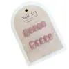 Polvo para Uñas Portátil Popular de Xiaohongshu Blanco Degradado Ojo de Gato Uñas de Manicura Estilo Puro Lustre de Gama Alta Uñas Postizas Removibles