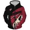 Suéter con cremallera de rugby NFL impresión digital 3D talla europea cárdigan con capucha para hombre camisa de pareja transfronteriza nuevo