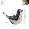 Portavelas de Cerámica con Forma de Pájaro Estilo Europeo de Lujo Ligero, Adorno Decorativo Suave Minimalista Moderno para Casas Modelo, Casas de Huéspedes y Mesas de Sala de Estar