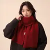 Bufanda Pequeña Versátil de Alta Gama Estilo Coreano para Mujer, Calentador de Cuello de Punto Suave Mezcla de Lana Otoño e Invierno, Nuevo Diseño de Moda