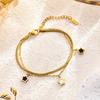Novo Estilo Sem Desbotamento Novo Estilo Pulseira de Aço Titânio Feminina Combinação com Tudo Estilo Ins Pulseira da Moda Joias Senso de Menina