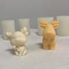 Molde de Silicona de Reno Navideño DIY 3D Animal Resina Difusor de Piedra Molde