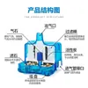 Filtro bioquímico pequeño, skimmer de agua con cultivo de bacterias para mejorar el oxígeno, dispositivo de filtración neumática, succionador de desechos para acuario
