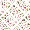 Pegatinas de Material para Diario Tulipán Elegante Transparente Impermeables PET Planta Flor Tulipa Pegatinas Decorativas