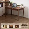 Mesa de Madeira Maciça com Gavetas, Pequena Mesa para Computador para Adultos, Mesa de Escritório, Mesa Retangular de Estudo para Quarto de Estudante