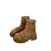Botines estilo Martin para mujer, botas de cowboy, estilo western retro, 2026 súper populares, botines cortos de corte bajo, suela gruesa, que aumentan la altura, modelo nuevo