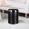Cubo de basura de acero inoxidable para el hogar, cocina, sala de estar, inodoro, baño, tamaño grande, dormitorio, hotel, cubo con pintura horneada, oficina, comercial
