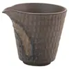Taza lateral de hierro esmaltado chapada en oro Mar de Té juego de té kung fu hecho a mano estilo japonés vajilla de té de gres vintage Taza pública Taza uniforme