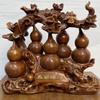 Adornos de calabaza de color jade, adornos de bendición para la paz, para sala de estar, vitrina, porche, oficina, inauguración de la casa, adornos de fortuna para el hogar.