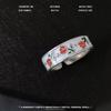 Flor de Tulipán Mismo Estilo que Zhao Lusi Anillo de Flor para Mujer Lujo Ligero Alto Sentido del Diseño Viento Frío Abierto Ajustable