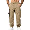 Pantalones Largos Deportivos Casuales de Trabajo para Hombre, Pesados, Microelásticos, Multibolsillos, Pierna Cónica, Transfronterizos Europeos y Americanos, para Exteriores, Entrenamiento Deportivo, Descanso