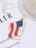 Collar Pulsera Encantos Accesorios Llavero Materiales Colgante Bandera Americana Corazón Águila Estatua de la Libertad