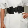 Cinto feminino decorativo largo elástico na cintura com vestido simples versátil cintura decoração de cintura da moda