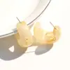 Brincos de Acrílico Personalizados Dongdaemun Coreano para Meninas, Brincos em Forma de C Semi-Círculo, Brincos de Moda Personalizados, Transfronteiriça