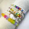 Pulsera Elástica de Cuentas de Arroz Bohemio Multicapa Transfronteriza Europea y Americana Set de Pulseras para Mujer de Color Contrastante de Nicho