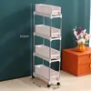 Estante de almacenamiento delgado extraíble transfronterizo, carrito de baño con ruedas, organizador de almacenamiento de múltiples capas de pie para el baño, diseño simple