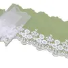Blanco Malla Margarita Encaje Bordado Soluble en Agua Adorno Borde Falda Lolita Decoración Cuello Hanfu Accesorios