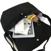 Estilo japonês simples lona saco crossbody pequeno fresco flip sólido cor saco de ombro feminino classe estudantil emendas classe classe saco mensageiro