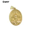 Wt-Jfe146 Latão de Alta Qualidade com Textura Pingente Religioso Latão Escultura de Personagem Viva Design de Gravação Colar Acessórios de Cobre