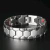 Xinqiao Europeu e Americano Mais Vendido Pulseira Quadrada Masculina Pedra de Germânio Partícula de Germânio Grossa Ímã Joia Magnética Quatro em Um