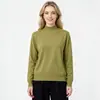 Comercio Electrónico Transfronterizo de Amazon Marca de Moda MAX Auténtico Mismo Estilo Color Sólido Cuello Medio Cuello Redondo Corte Holgado Suéter Tejido Mujer