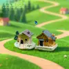 Zakka amor valla marina casa paisaje en miniatura decoración accesorios resina adornos de casa pequeña adornos de villa
