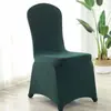 Exclusivo para ventas transfronterizas: Fundas de silla de color liso de cobertura total, fundas elásticas para sillas de hotel, fundas decorativas para sillas de hotel para bodas y banquetes