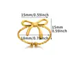 Anel Feminino Dourado em Aço Titânio Não Desbota, Design de Nicho Acessível, Laço Transfronteiriço Aliexpress, Tendência Ins