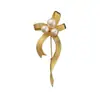 Broche de Cinta de Lazo, Broche Elegante de Perlas de Lujo de Alta Gama para Mujer, Accesorios para Traje